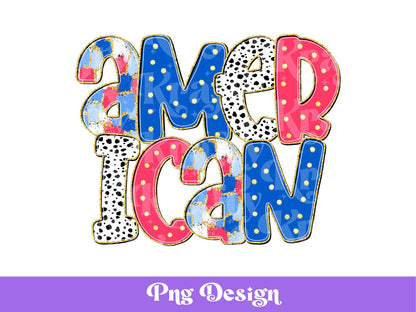 American Dalmatian Dots PNG: 4th of July Sublimation Design