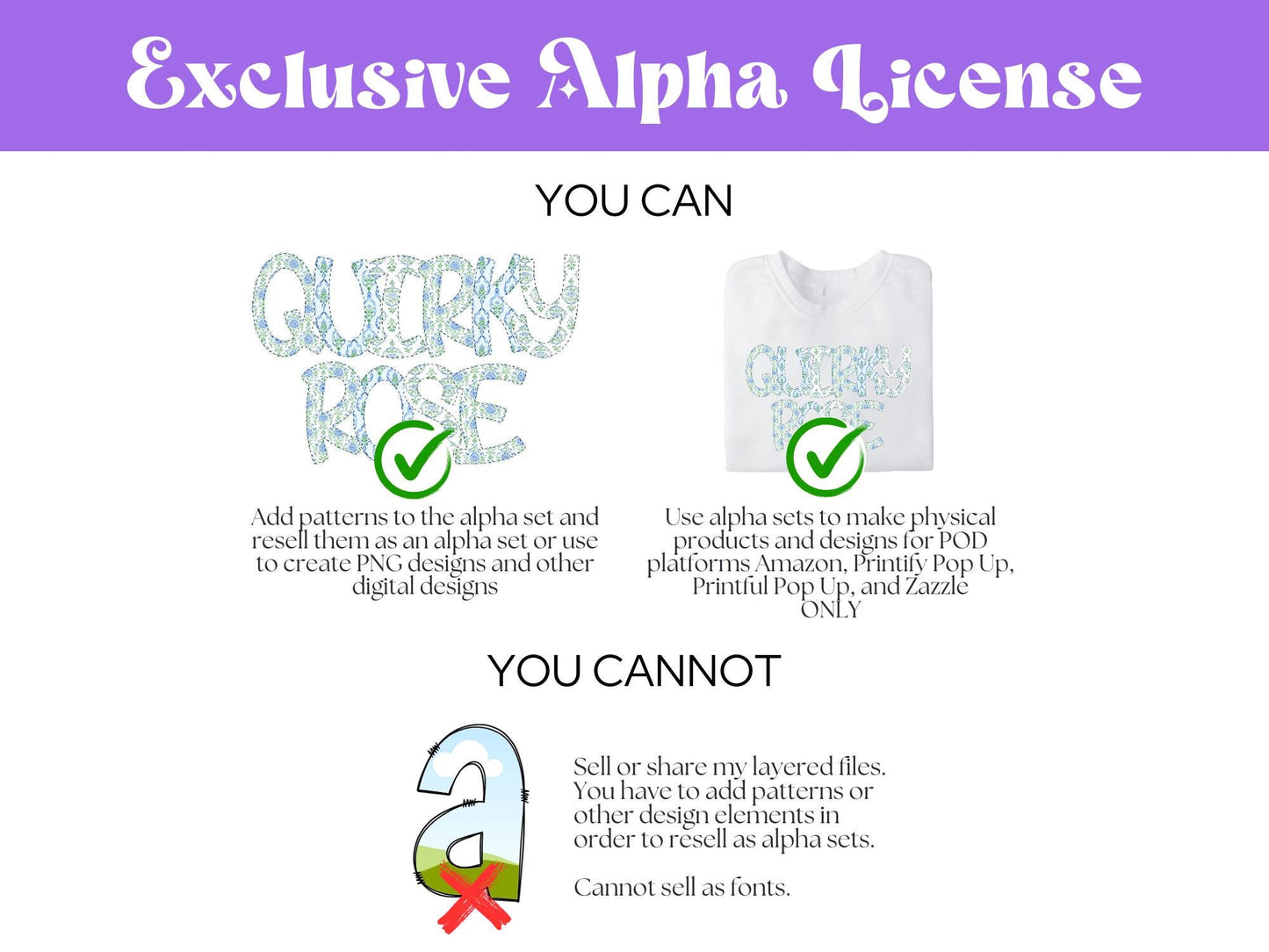 Patchwork Alphabet Sublimation Letters: Commercial Use Alpha Sets