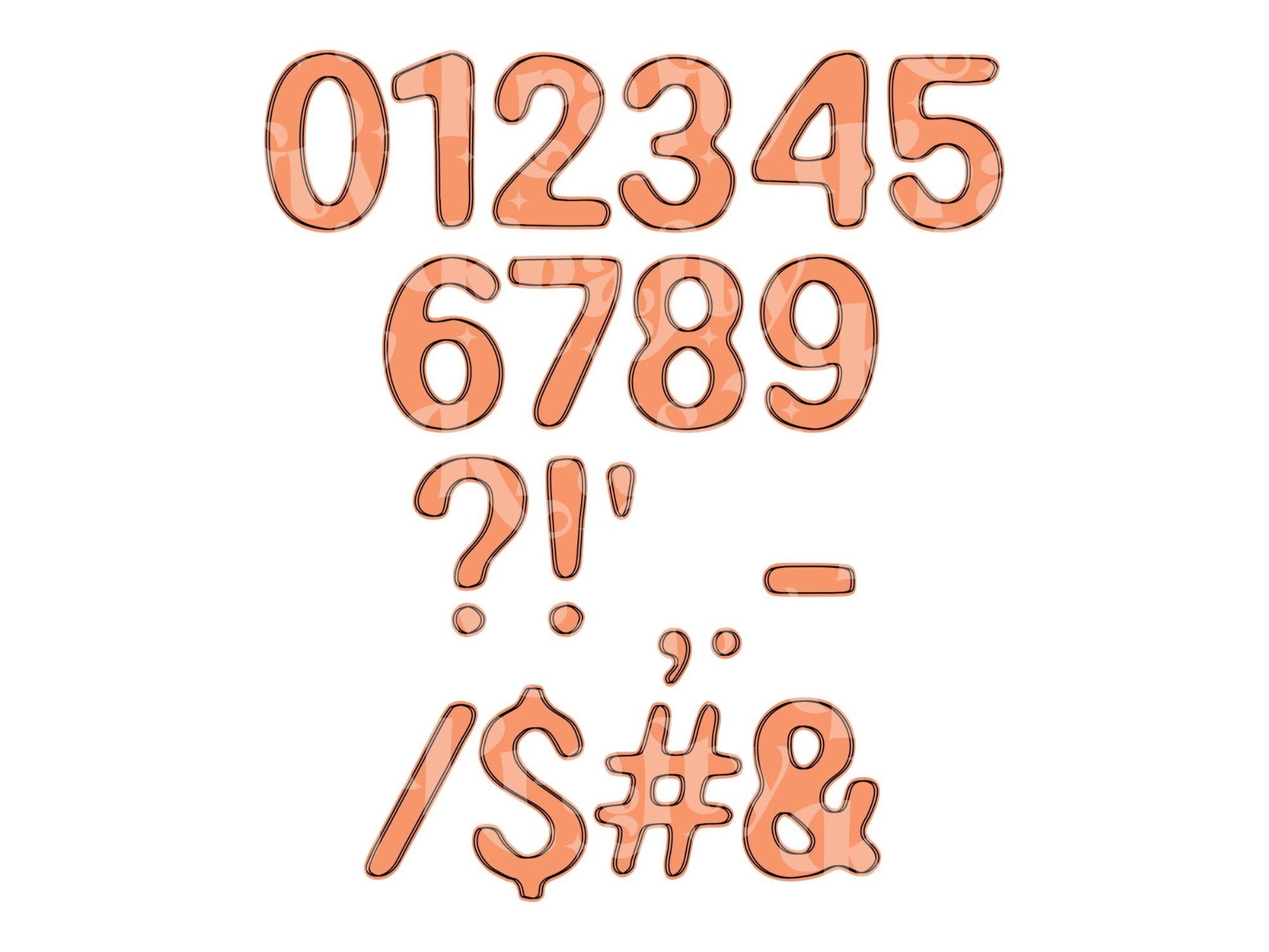 Hand Drawn Alphabet Sublimation Letters: Commercial Use Alpha Sets