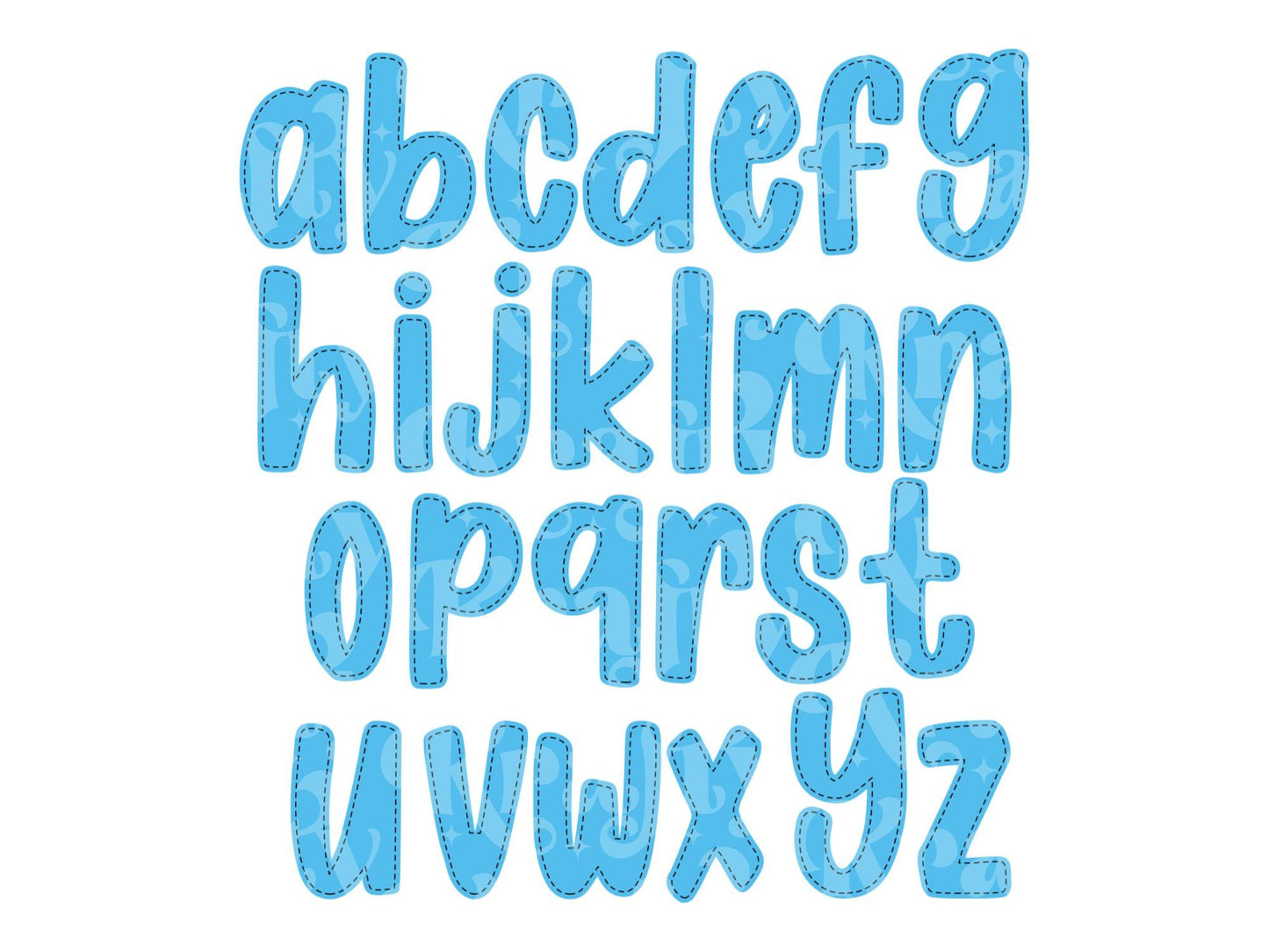 Patchwork Alphabet Sublimation Letters: Commercial Use Alpha Sets