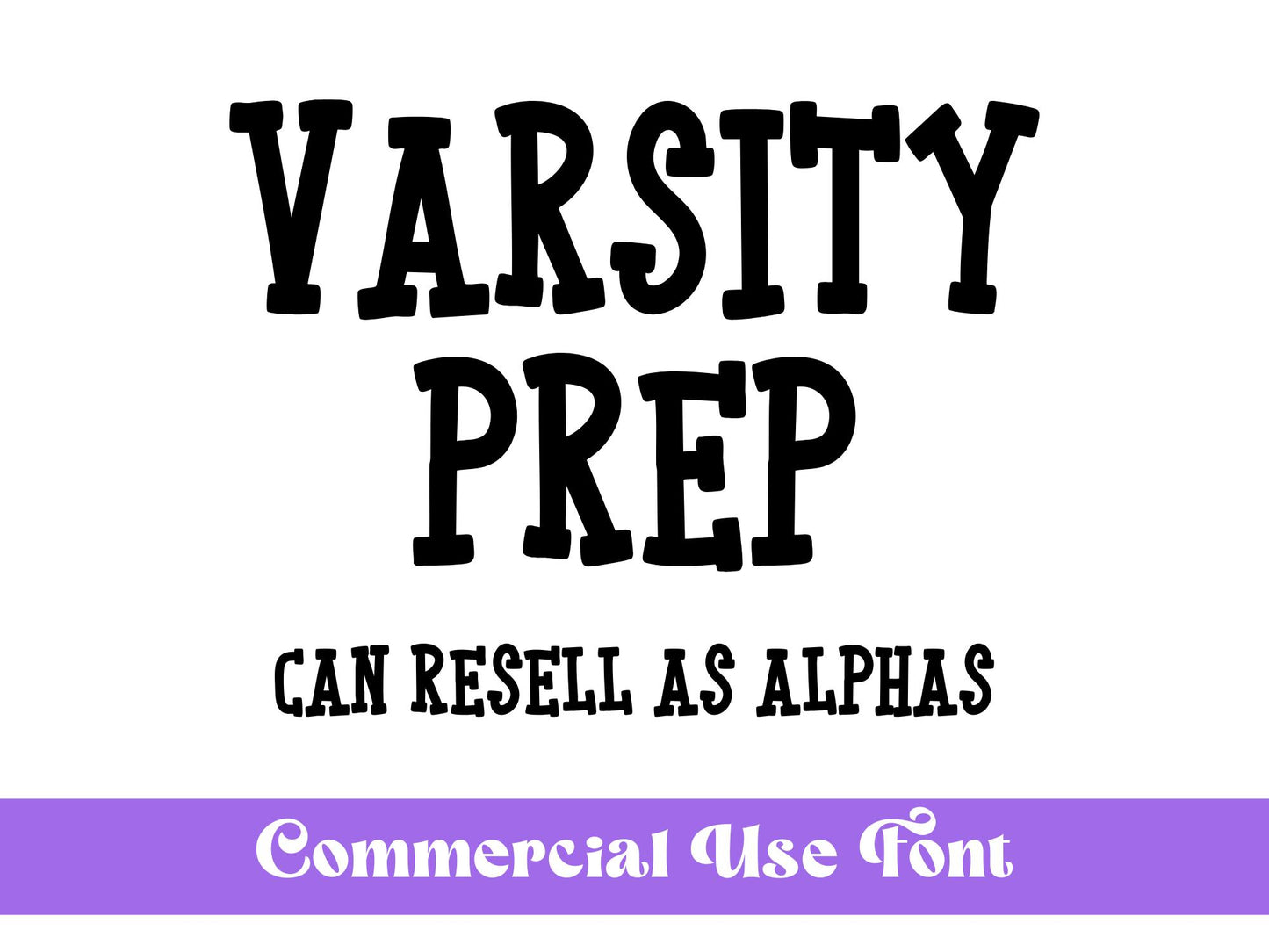 Varsity Prep Font: Sports Letters, Commercial Use (OTF)