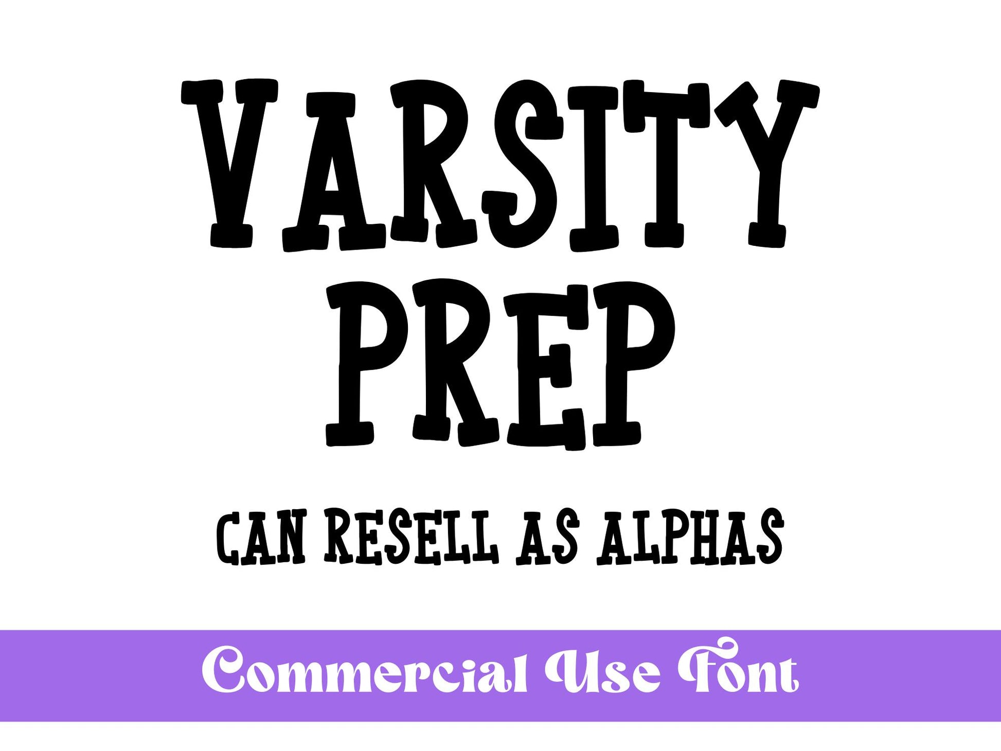 Varsity Prep Font: Sports Letters, Commercial Use (OTF)