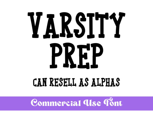 Varsity Prep Font: Sports Letters, Commercial Use (OTF)