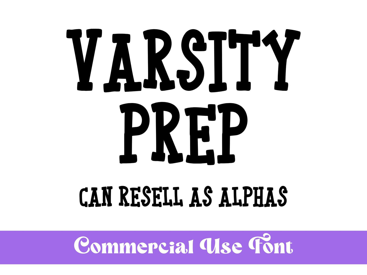 Varsity Prep Font: Sports Letters, Commercial Use (OTF)