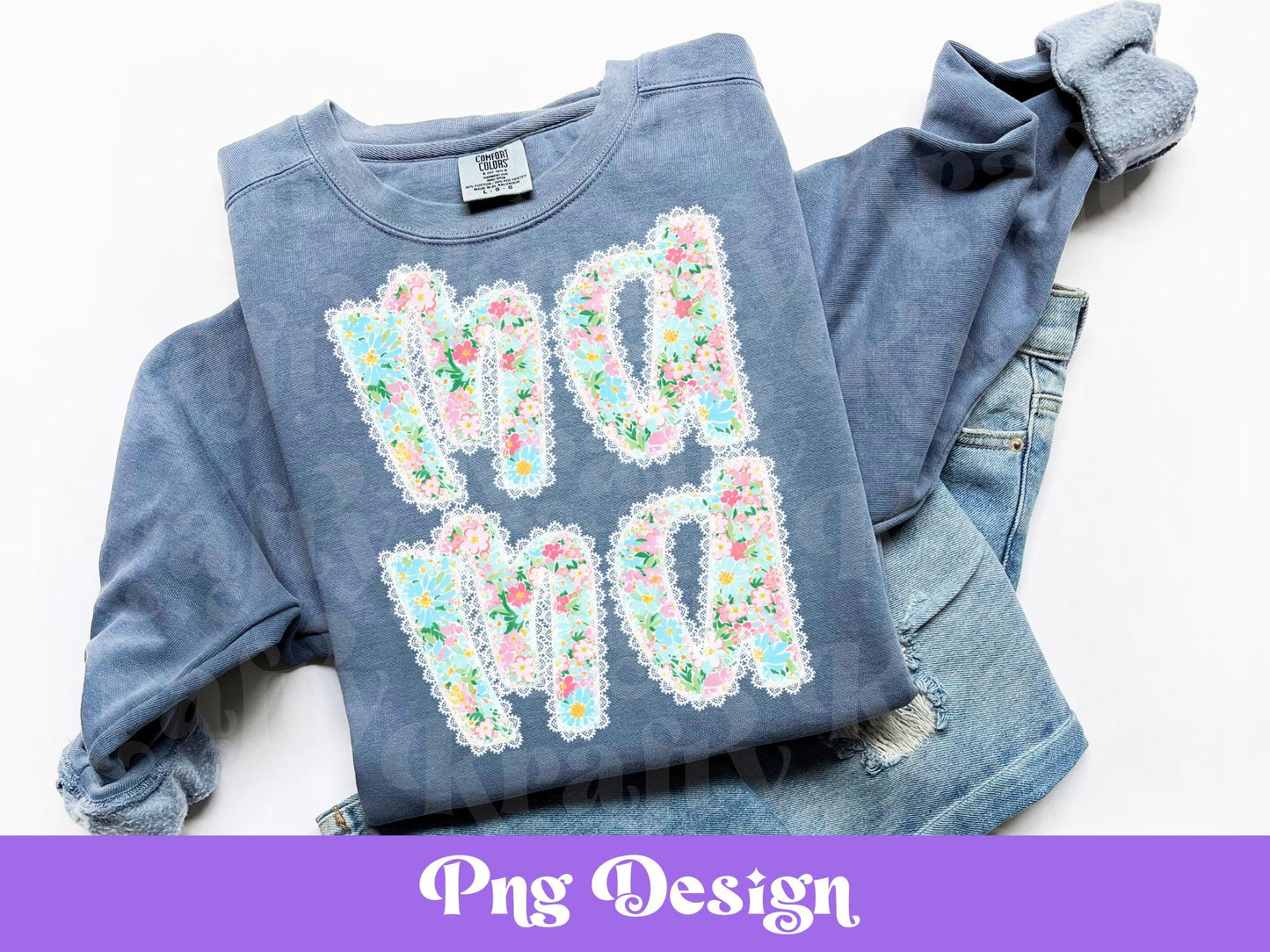 Floral Mama Lace PNG: Shirt Design, Sublimation (Digital File)