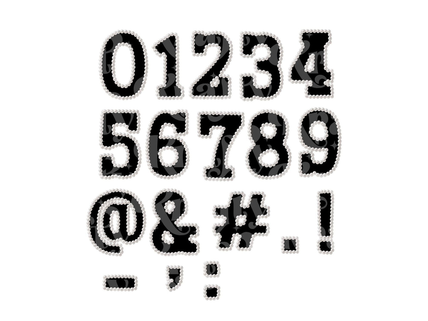 Varsity Pearl Alphabet Sublimation Letters: Commercial Use DIY PNG