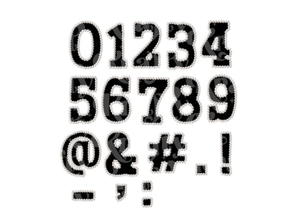 Varsity Pearl Alphabet Sublimation Letters: Commercial Use DIY PNG