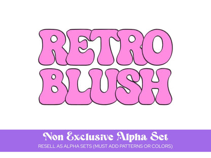 Non Exclusive Alpha Sets, Sell Your Own, Commercial Use, DIY, Make Your Own, Alphabet Sublimation Letters, Hand Drawn, Retro Bubble