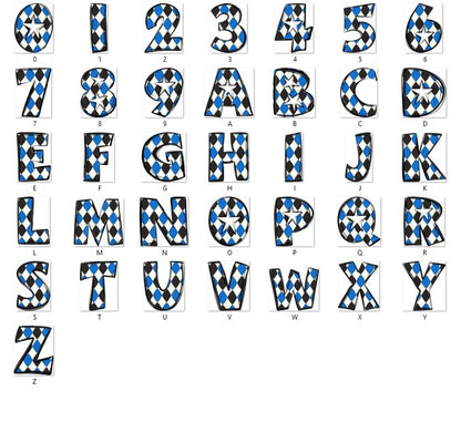 Doodle Alphabet Clipart: Star Alpha Set, Hand Drawn Letters (PNG Digital File)