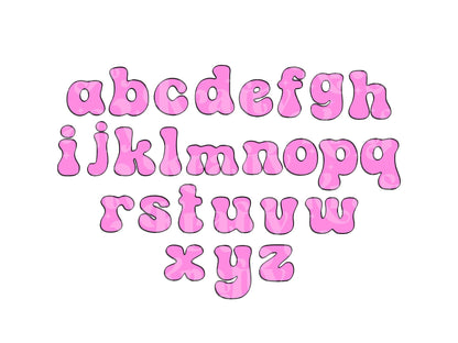 Non Exclusive Alpha Sets, Sell Your Own, Commercial Use, DIY, Make Your Own, Alphabet Sublimation Letters, Hand Drawn, Retro Bubble