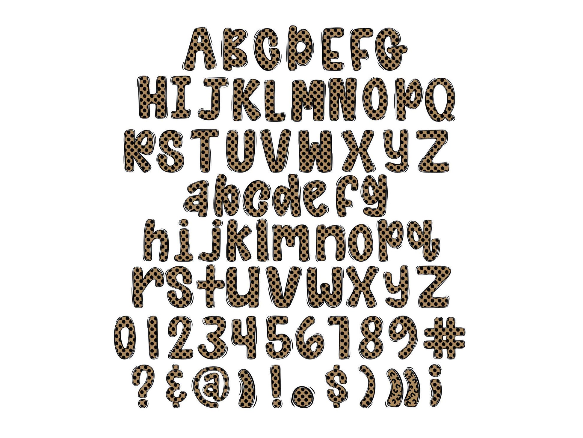 Preppy Alphabet Clipart: Coquette Bow Doodle Letters (PNG Digital Download)
