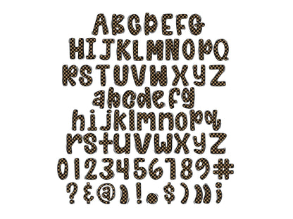 Preppy Alphabet Clipart: Coquette Bow Doodle Letters (PNG Digital Download)