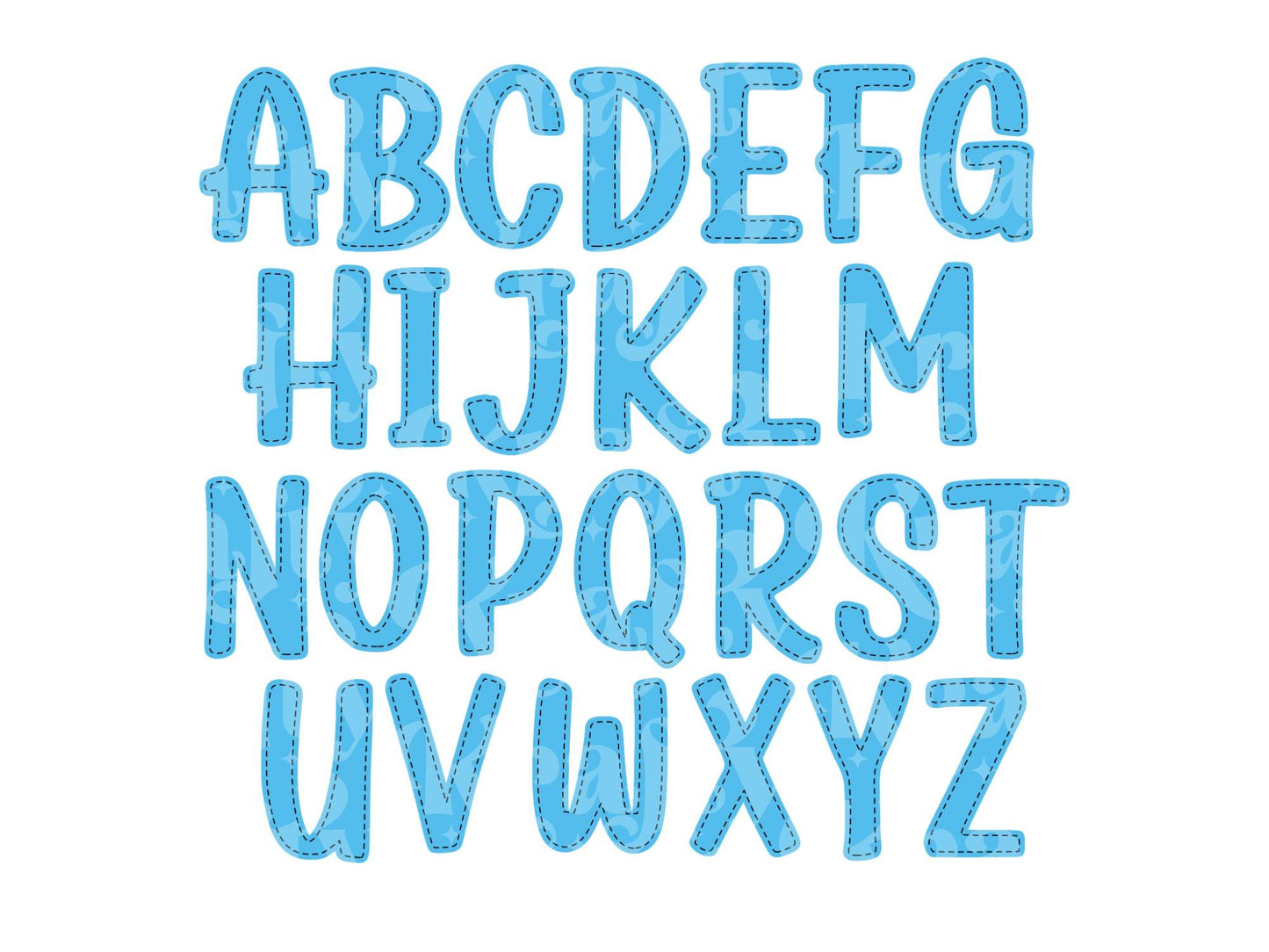 Patchwork Alphabet Sublimation Letters: Commercial Use Alpha Sets