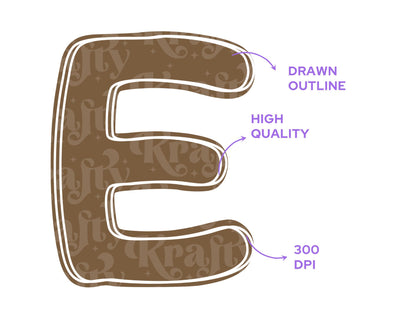Hand Drawn Alphabet Sublimation Letters: Commercial Use Alpha Sets