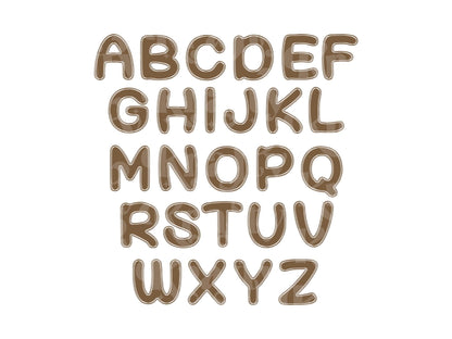 Hand Drawn Alphabet Sublimation Letters: Commercial Use Alpha Sets