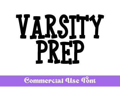 Varsity Prep Font: Sports Letters, Commercial Use (OTF)