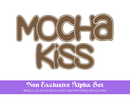 Hand Drawn Alphabet Sublimation Letters: Commercial Use Alpha Sets