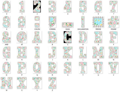 Watercolor Floral Alphabet Clipart: Pearl Alpha Set (Digital Download PNG Files)