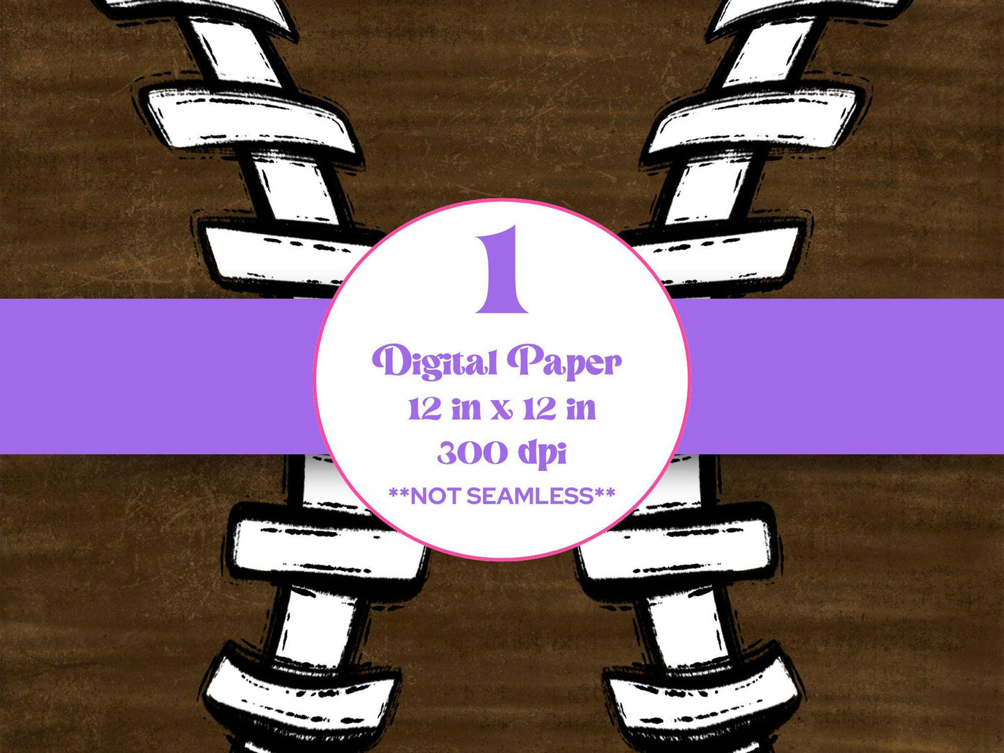 Football Digital Paper Background, Sublimation, Instant Download, School Spirit, Preppy Pattern, Stitches, Brush Strokes