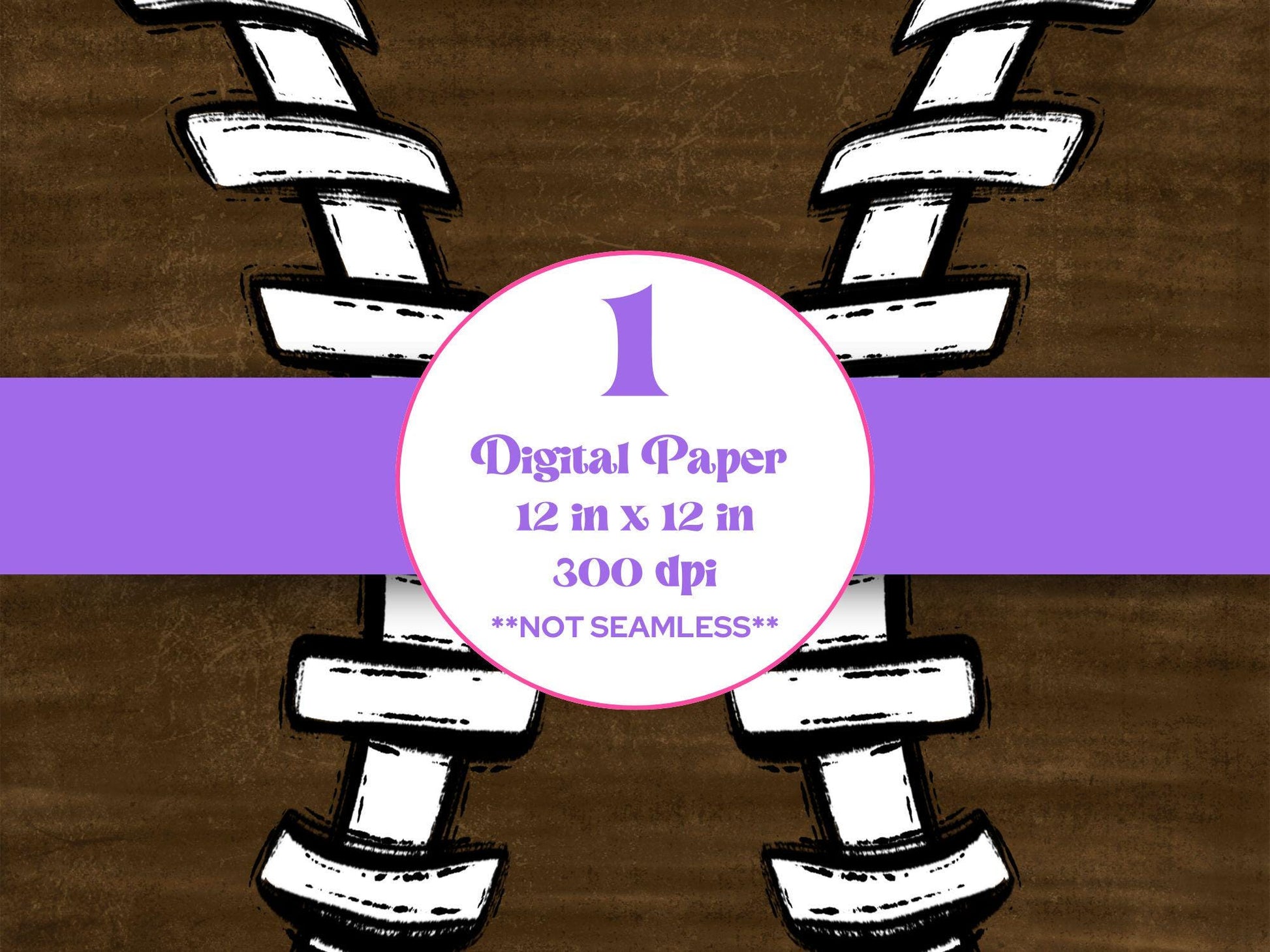 Football Digital Paper Background, Sublimation, Instant Download, School Spirit, Preppy Pattern, Stitches, Brush Strokes