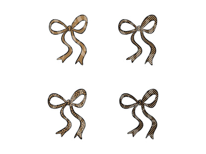 Preppy Alphabet Clipart: Coquette Bow Doodle Letters (PNG Digital Download)