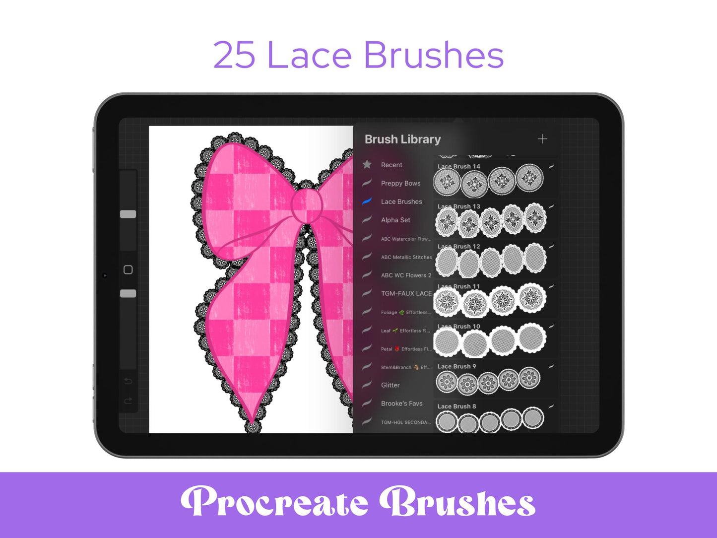 Lace Brush Set: Hand-Drawn Digital Design Bundle