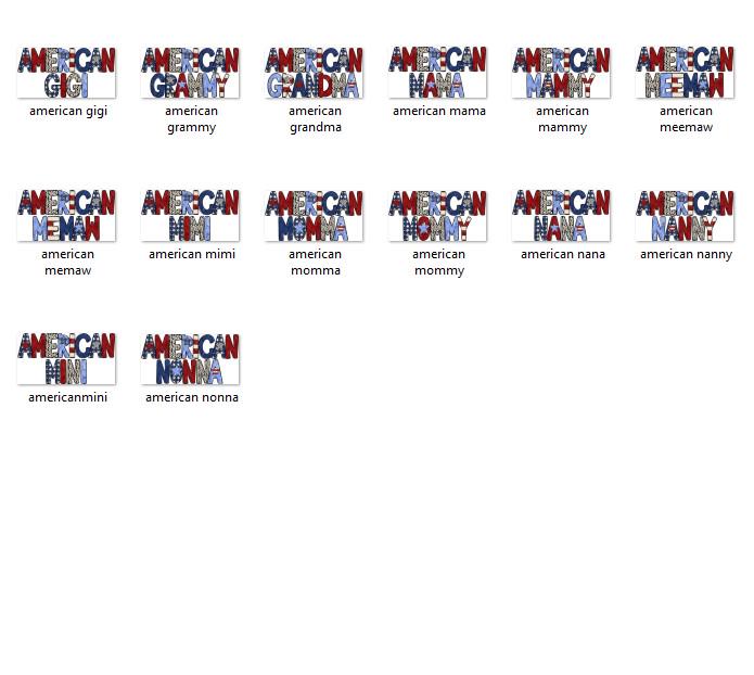 Patriotic Dalmatian Dots PNG Bundle: American Family Name Sublimation Designs (Digital File)