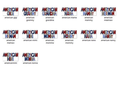 Patriotic Dalmatian Dots PNG Bundle: American Family Name Sublimation Designs (Digital File)