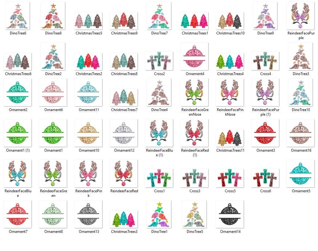 Faux Embroidery Christmas PNG Bundle: Christian Holiday Clipart (Digital Download)