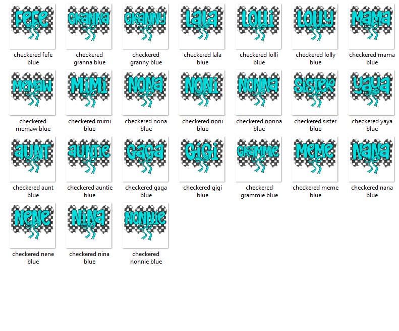 Checkered Blue Bow PNG Design Bundle: Coquette Graphics (Digital Download