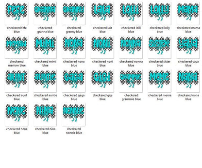 Checkered Blue Bow PNG Design Bundle: Coquette Graphics (Digital Download
