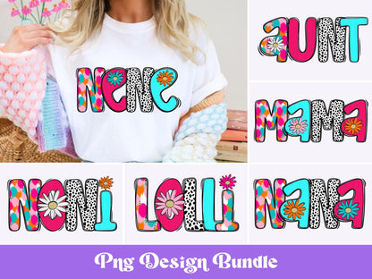 Preppy Doodle Letter PNG Bundle: Sublimation Design, Commercial Use