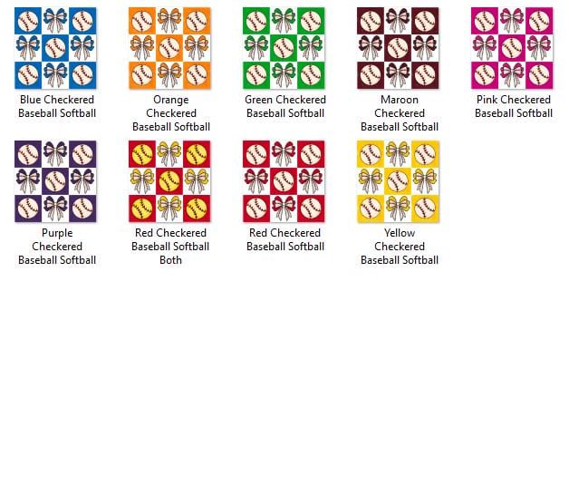 Checkered Baseball PNG Bundle: Shirt Design, Game Day Graphics (Digital Download)