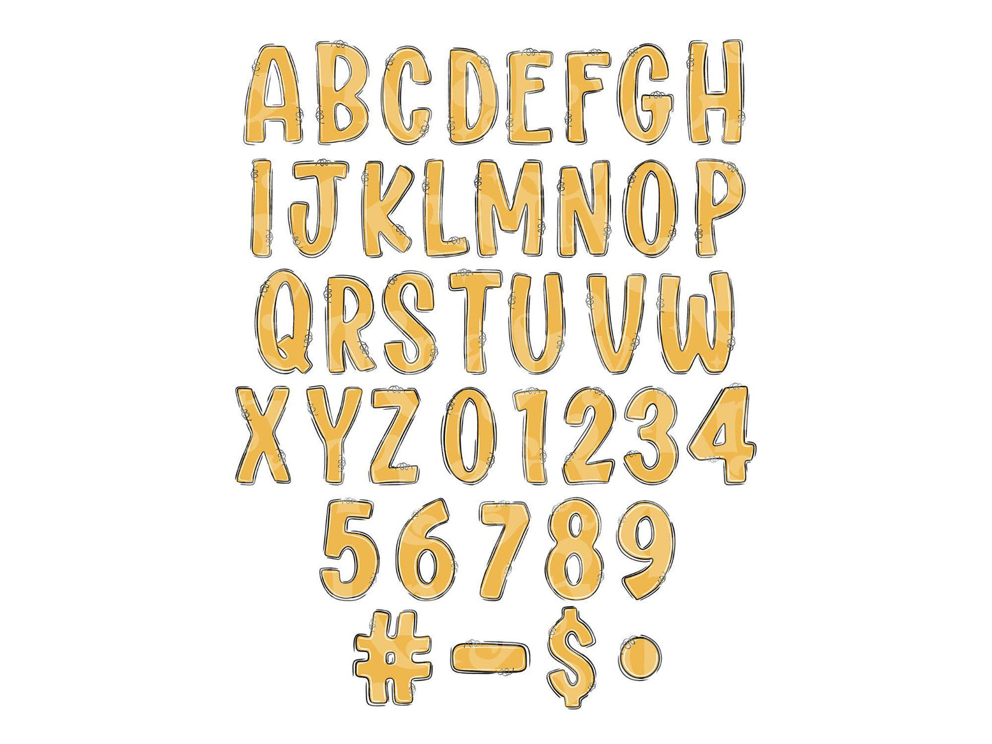 School Spirit Alphabet Set, Hand Drawn Clipart: Maroon Football Team (PNG Digital Download)