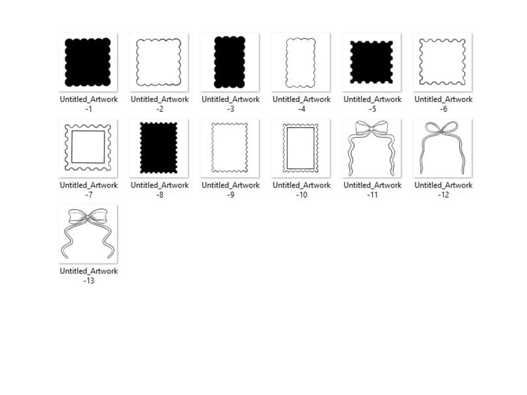 Postage Stamp Procreate Brush Set: Preppy Bows, Hand Drawn (Commercial Use, Digital Download