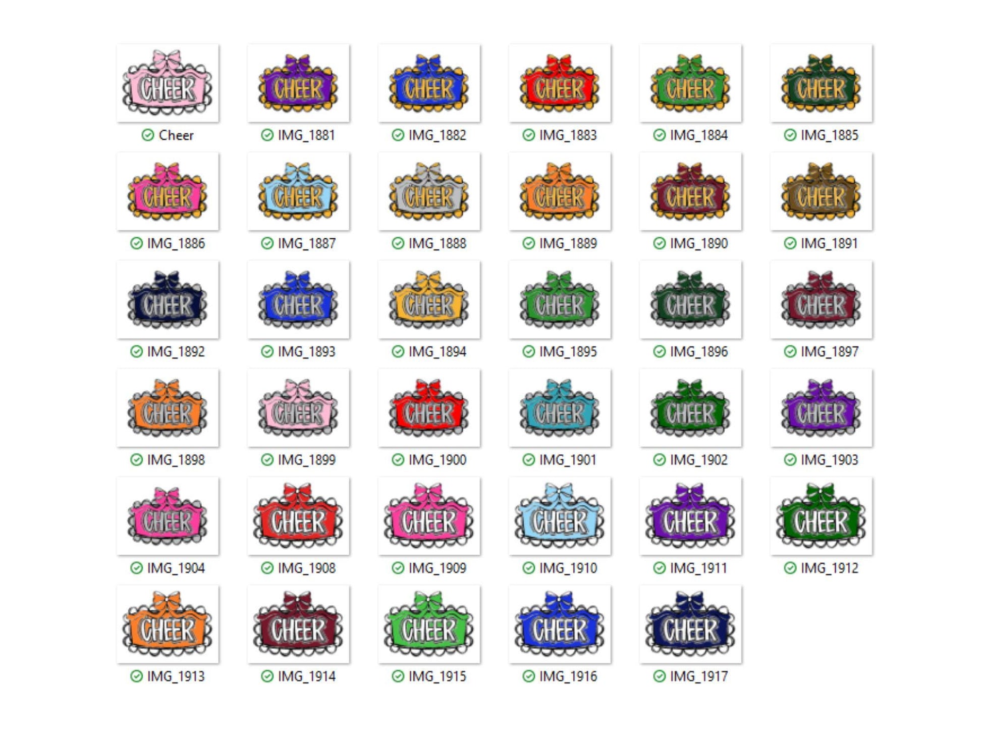 Cheer PNG Bundle: Coquette Bow, Game Day Shirt Design (Digital Download)