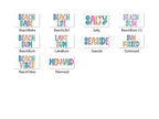 Beach Png Bundle: Faux Embroidery, Sequin Clipart (Digital Download)