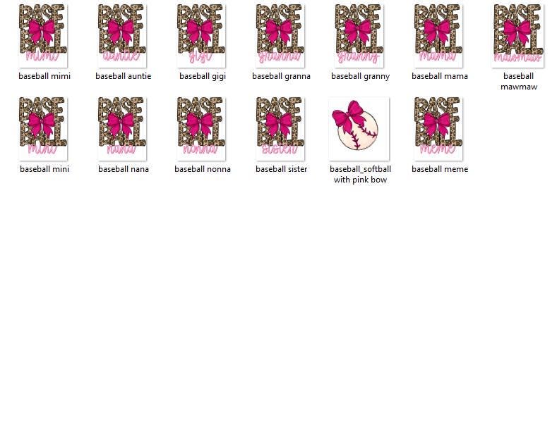 Preppy Softball Bow PNG Bundle: Leopard Print Clipart (Digital Download)