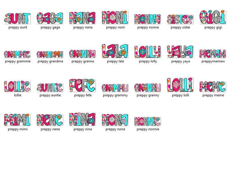 Preppy Doodle Letter PNG Bundle: Sublimation Design, Commercial Use