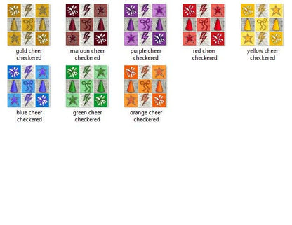 Checkered Cheer PNG Shirt Design Bundle: Game Day Sublimation (Digital File)