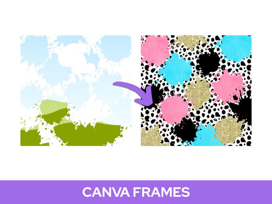 Messy Paint Splatter Frame: Hand Drawn Sublimation Design