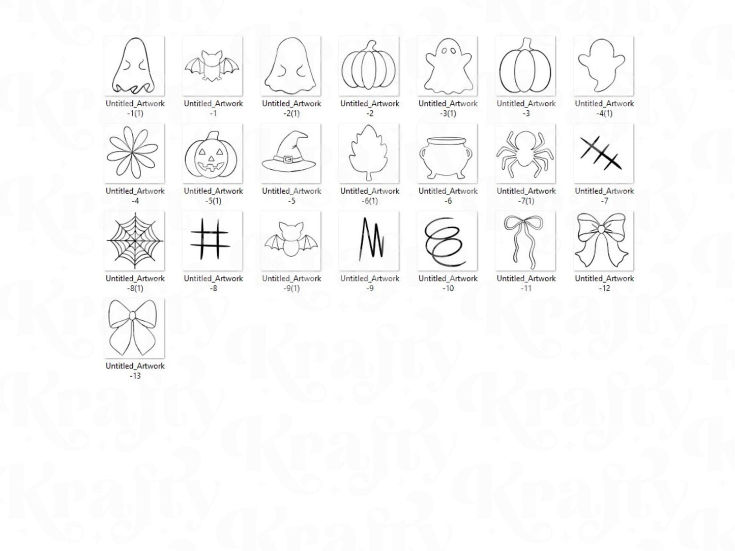 Preppy Halloween Stamps: Bows, Pumpkins, Ghosts (Digital Brush Bundle, Commercial Use)