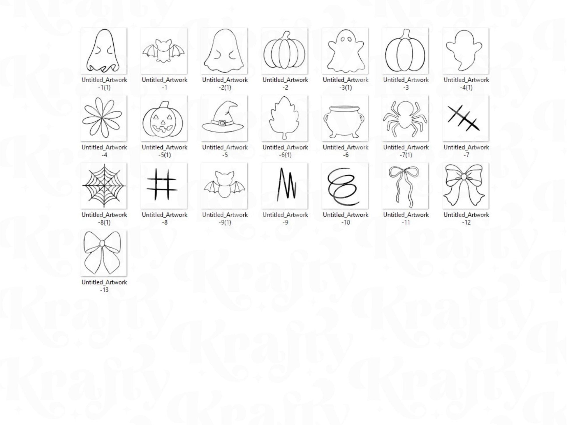 Preppy Halloween Stamps: Bows, Pumpkins, Ghosts (Digital Brush Bundle, Commercial Use)