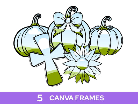 Fall Frame Bundle: Hand Drawn Clipart, Commercial Use