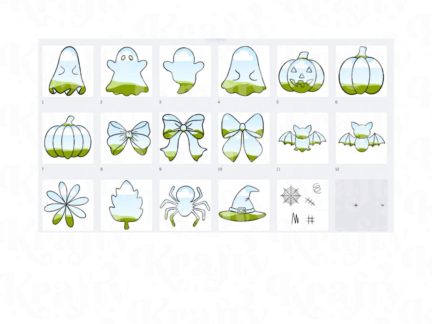 Halloween Frame Bundle: Hand-Drawn Clipart, Commercial Use