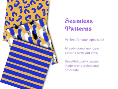 School Colors Seamless Pattern, Sublimation, Hand Drawn, Scrapbook Paper, Preppy
