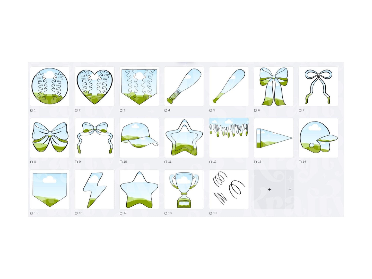 Baseball Frame Bundle: Hand Drawn Clipart PNG Design
