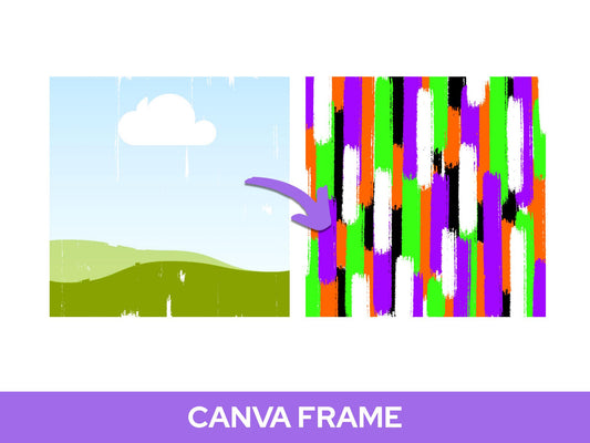 Messy Paint Brush Strokes Frame: Hand Drawn Background (Digital Download)