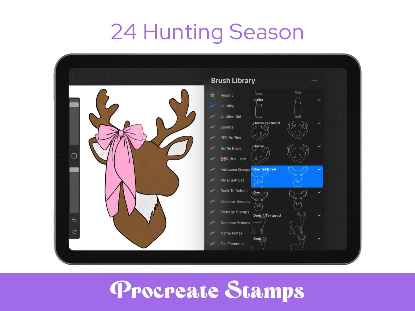 Hunting Season Stamps: Preppy Bows, Duck, Deer (Commercial Use PNGs)