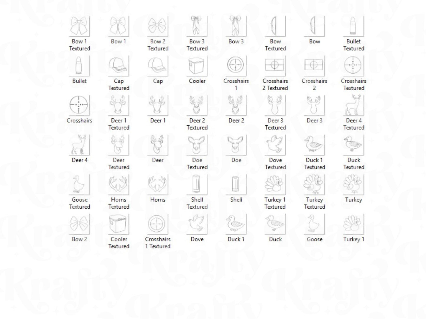 Hunting Season Stamps: Preppy Bows, Duck, Deer (Commercial Use PNGs)